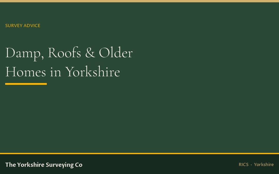 Damp, roofs and older homes in Yorkshire: what surveys look for